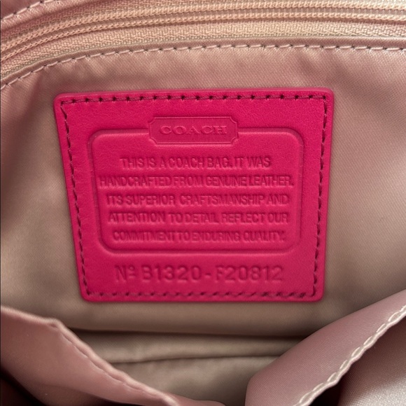 Coach Alexandra Fuchsia Leather Shoulder Bag Boho Resort Holiday Colourful - Picture 10 of 16